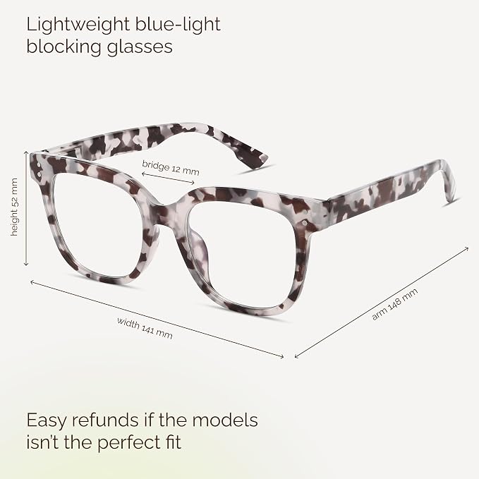 miyya Blue Light Glasses for Women & Men – Oversized UV & Blue Light Blocker - Image 2