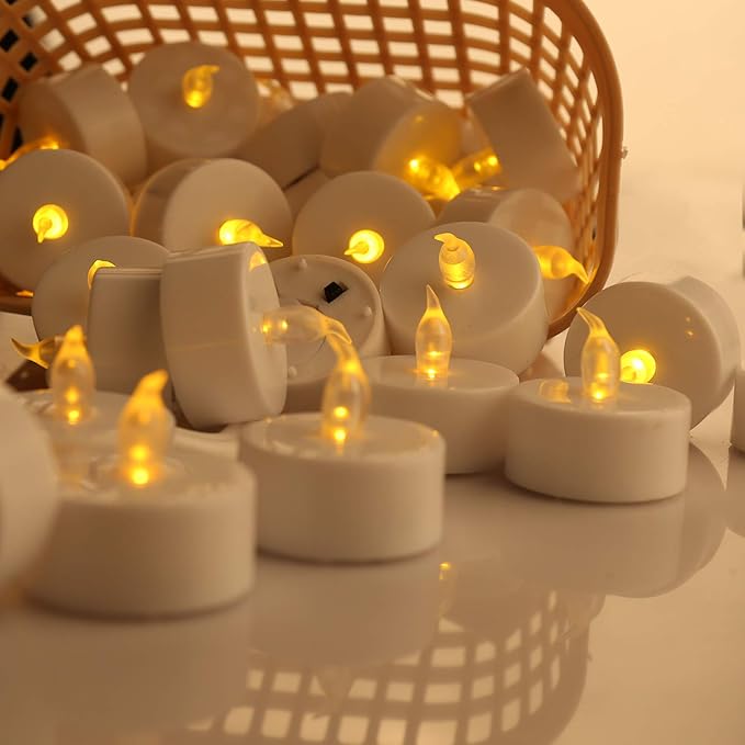 200Pack Battery Tea Lights Candles - Image 2