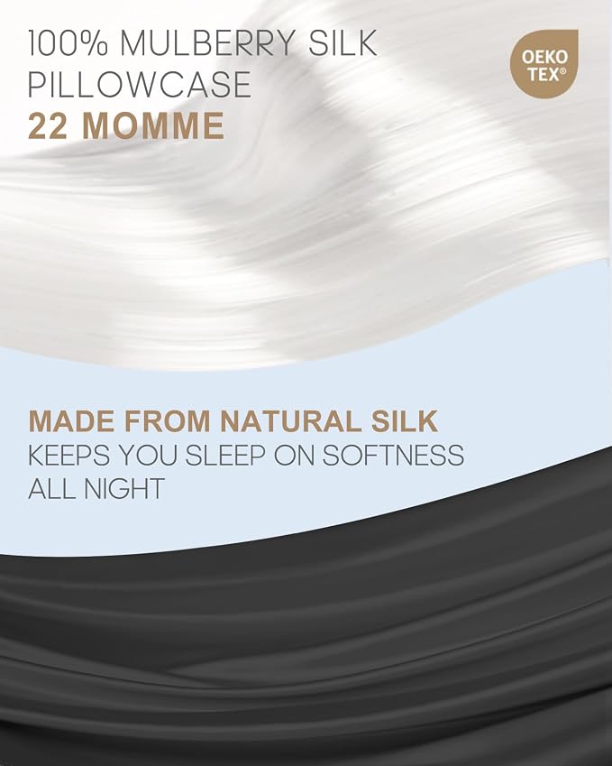 THXSILK Set of 2 100% Mulberry Silk Pillowcase - Image 2