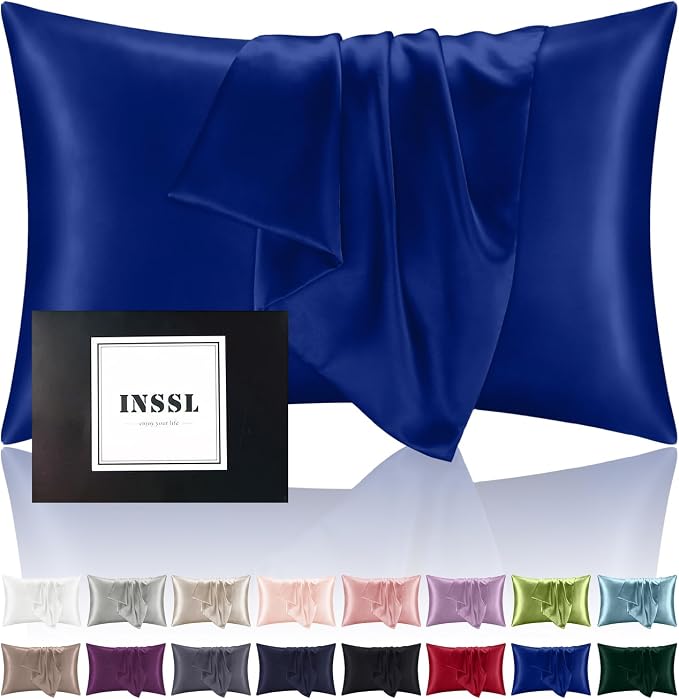 INSSL Silk Pillowcase for Women, Mulberry SIL Pillowcase for Hair and Skin and by INSSL