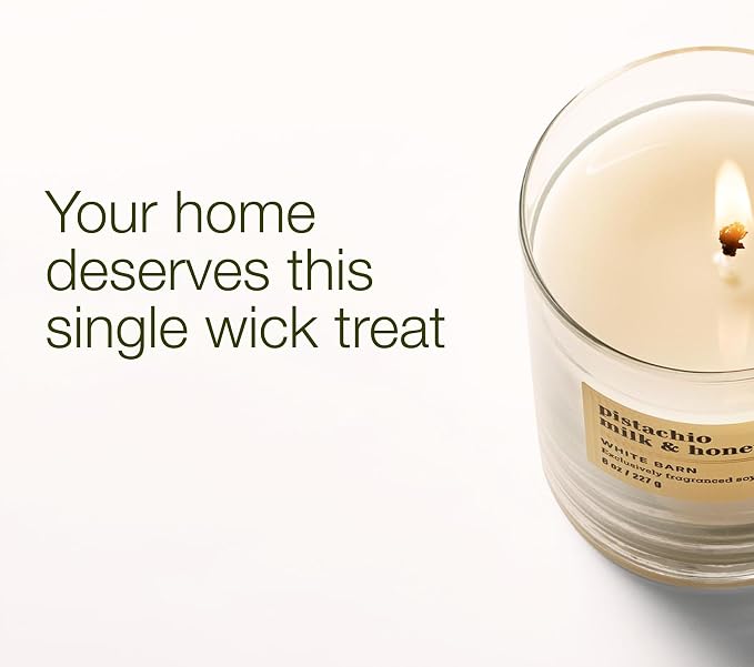 Bath & Body Works Single Wick Candle, Pistachio Milk & Honey Candle, - Image 2