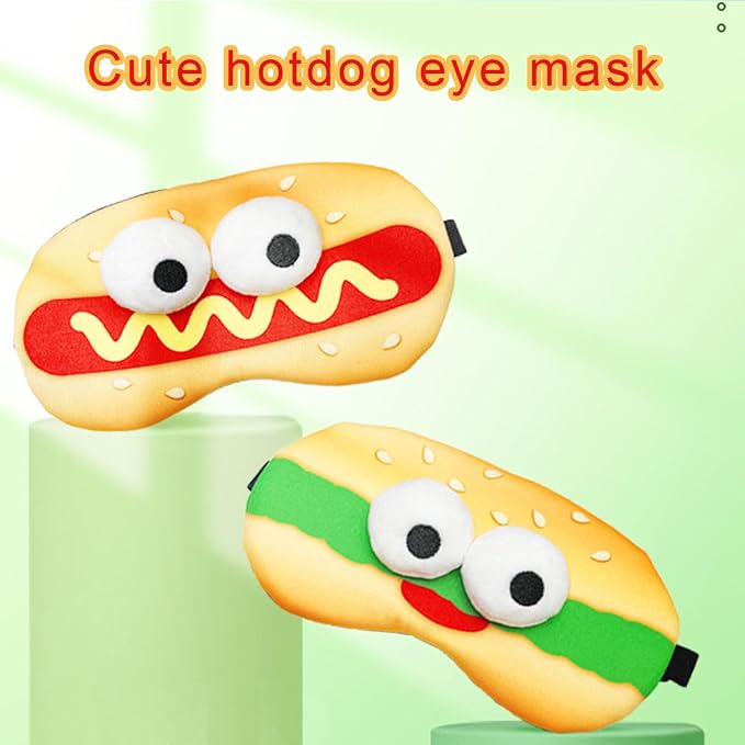 PERFECTSIGHT Sleep Eye Masks, Cute Plush Sleep Eye Cover Lightweight Adjustable - Image 2