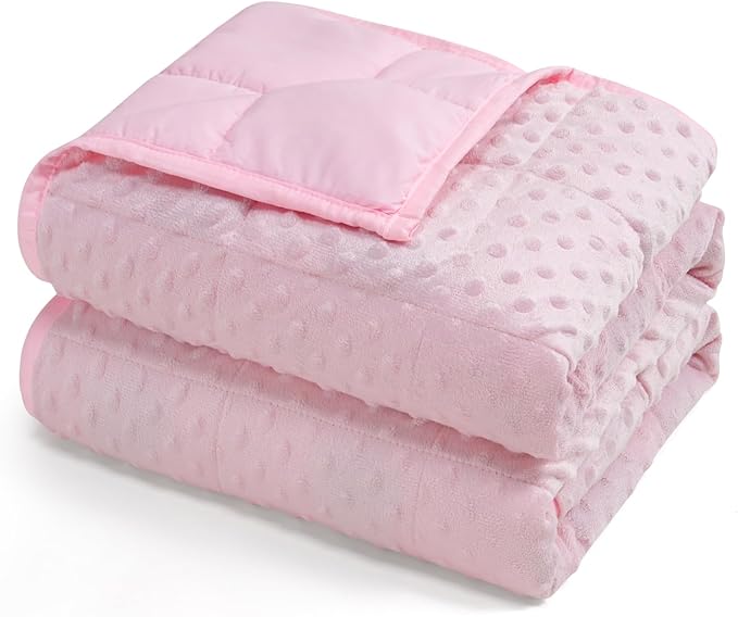 Kivik Weighted Blanket 12 lbs for Adults, Minky Dot Heavy Blankets, Microfiber by Kivik