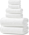 REDKISS Ultra Soft 6 Piece Towel Set, Premium White Towels by REDKISSOnline