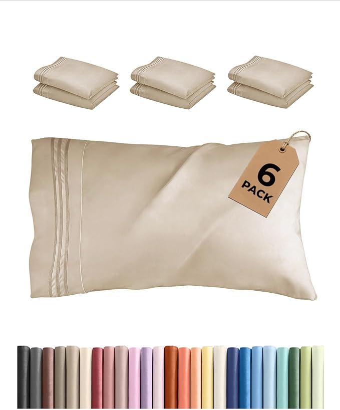 Standard Pillow Cases Set of 6 by CGKUnlimited