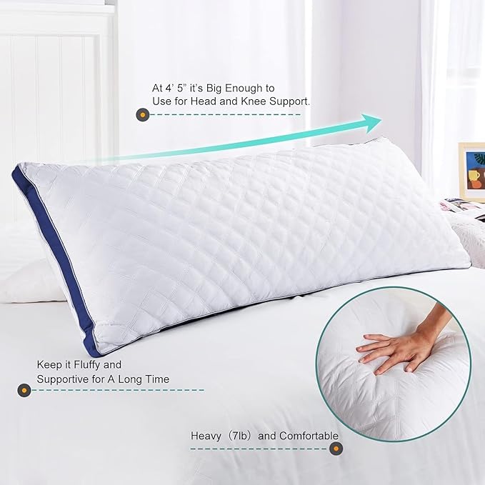 Oubonun Premium Adjustable Loft Quilted Body Pillows - Image 4