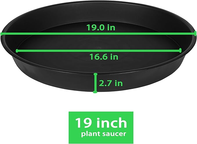 4 Pack of 18 19 inch Plant Saucer Drip Tray, 17 19 21 23 25 27 inch Heavy Duty - Image 2