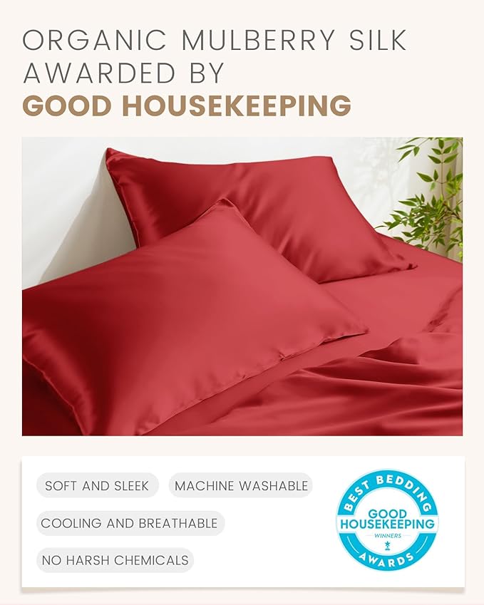 THXSILK 100% Pure Mulberry Silk Pillowcase - Image 5