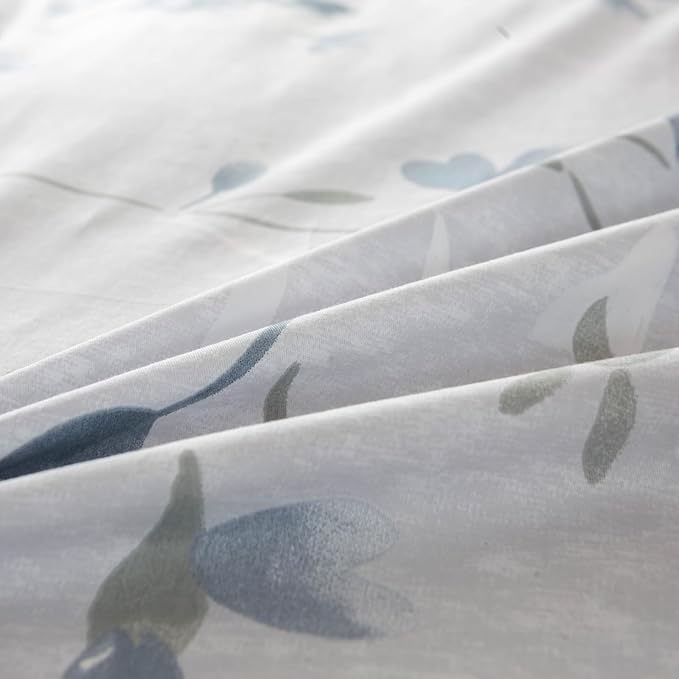 OAITE Duvet Cover Set Queen Size Floral Pattern Ultra Soft 100% Cotton Duvet - Image 7