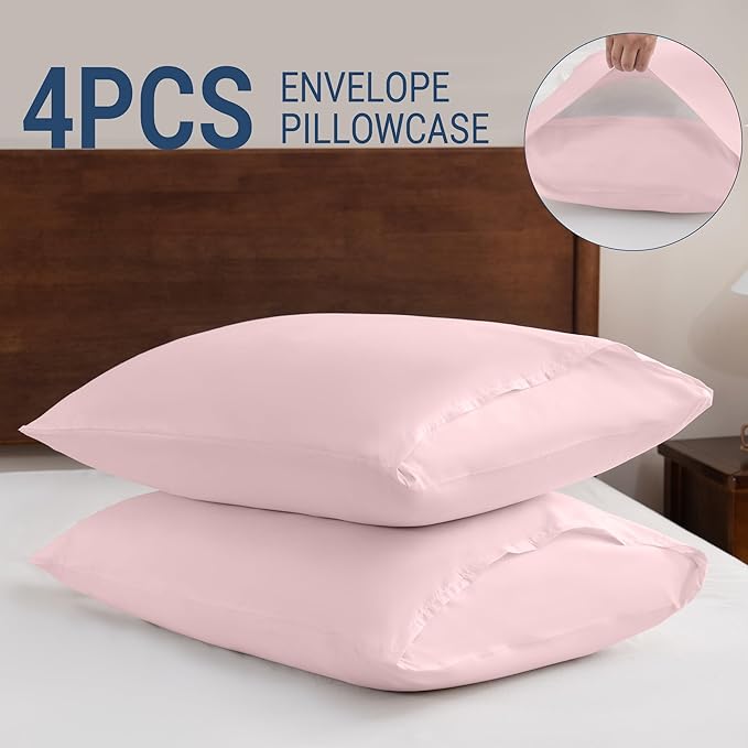 Pillowcases King 4 Pack, 20x36 Pillow Cases - Image 5