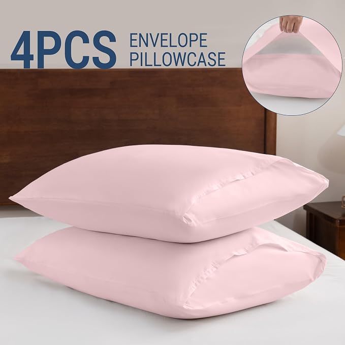Pillowcases Queen 4 Pack, 20x30 Pillow Cases - Image 5