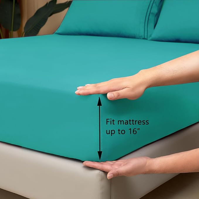 Mejoroom Bed Sheets Set, Extra Soft Luxury King Size Sheets - Image 3