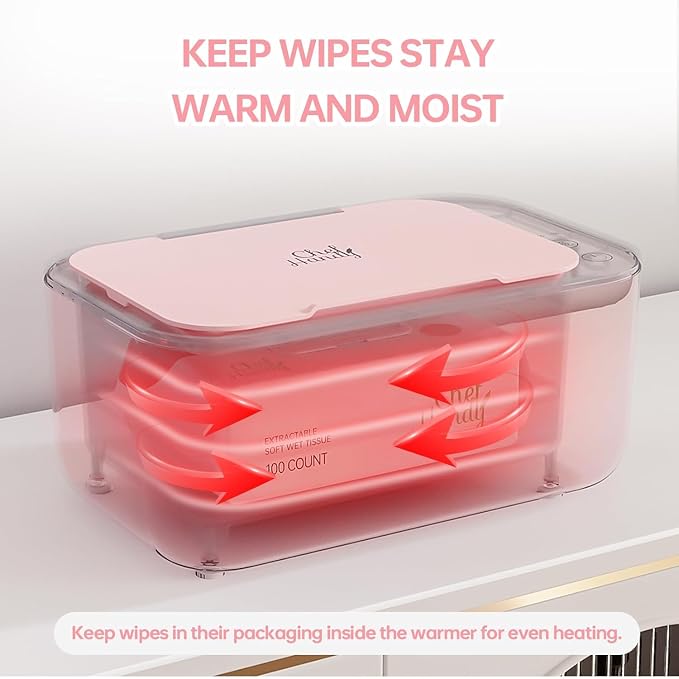 Chefhandy Baby Wipe Warmer, 3-Level Temperature Control, Quiet & Even Heating - Image 7