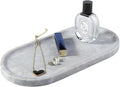 Koville Grey Marble Tray for Bathroom Countertop, Stone Catchall Trays for by Koville