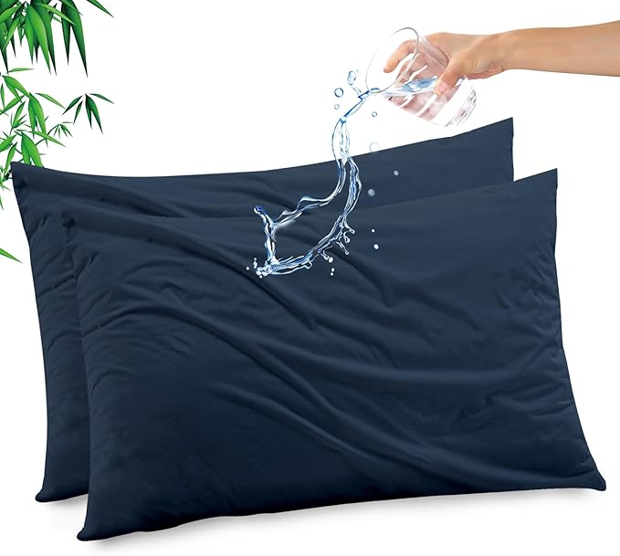 Gogreen Bamboo Rayon Waterproof Pillow Protector, Breathable Pillow Cover by GOGREEN