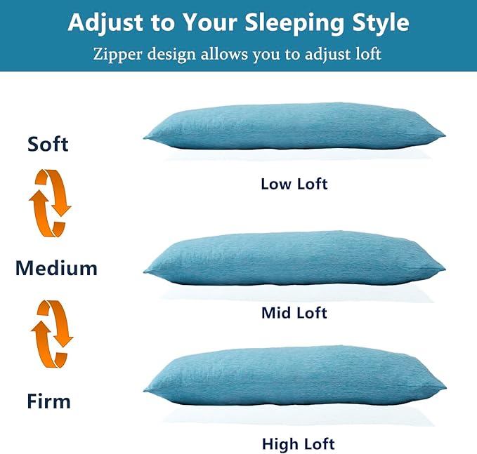 1 MIDDLE ONE Body Pillow, Cooling Memory Foam Body Pillows - Image 7