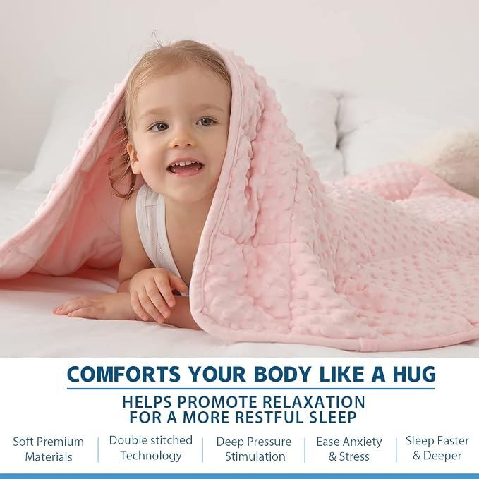 Kids Weighted Blanket Twin 5lbs Breathable Soft Minky Weighted Throw Blanket - Image 3
