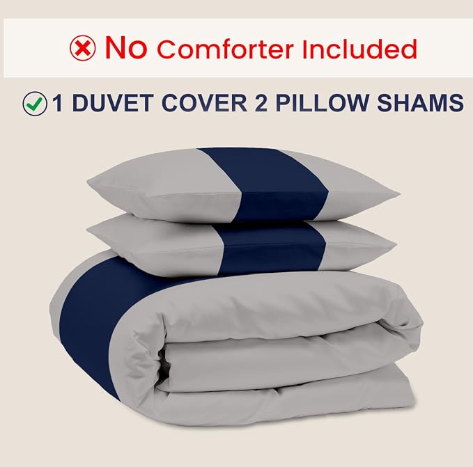 Kotton Culture 3 Pc Queen Size Duvet Cover Set- 100% Egyptian Cotton 600 Thread - Image 2
