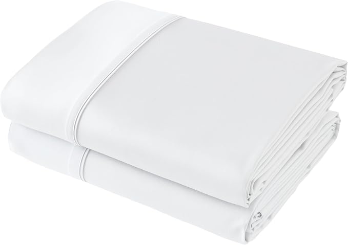Flat Sheet Only 2 Pack, Calking Size 400 Thread Count 100% Egyptian Cotton Flat by ShunjieHome