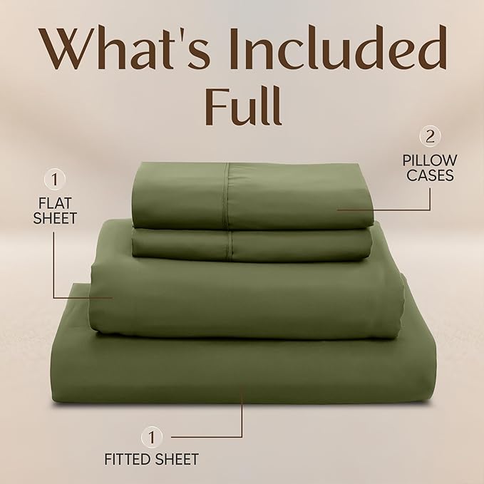 Utopia Bedding Full Size Sheet Set – 4 Piece Bed Sheets, Soft and Breathable - Image 3