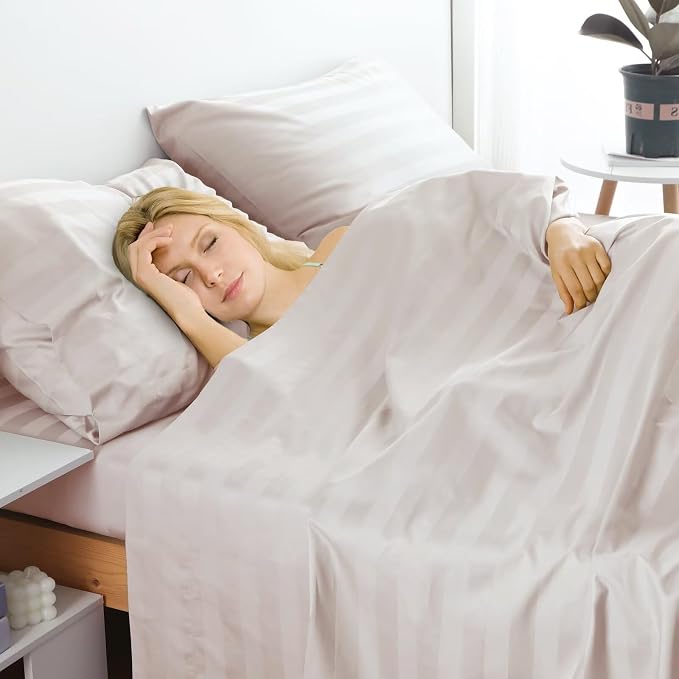 2-Pack Cotton Full Flat Sheet Only, 600 Thread Count 100% Egyptian Cotton Top - Image 6