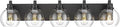 Bathroom Light Fixtures, 5 Light Matte Black Vanity Light, 32 Inch Modern Wall by Metwet