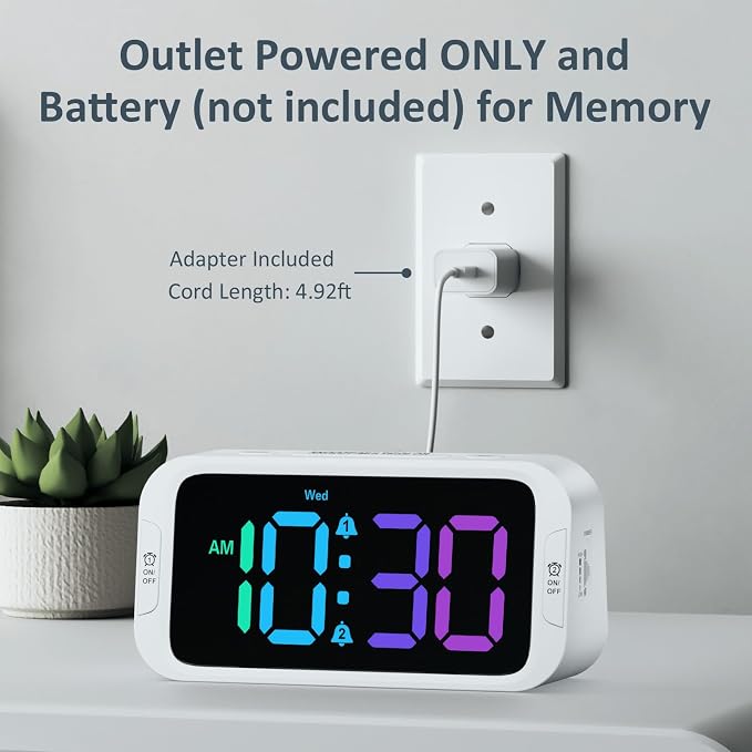 Odokee Dual Colorful Alarm Clock - Image 9