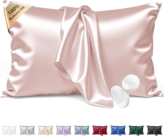 Silk Pillow Cases Standard Size 100% Mulberry Silk Pillowcase by BRINGYOUTHEBEST