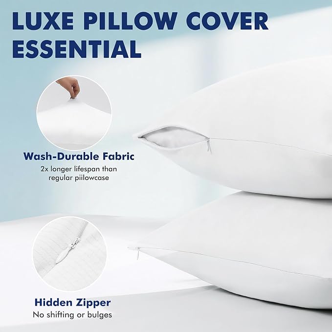 Elegear Cooling Pillow Cases for Hot Sleepers, Soft Silky Pillowcases for Hair - Image 5