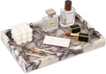 Marble Bathroom Vanity Tray, Natural Luxury Vanity Home Kitchen Bathroom Table by HESHIBI
