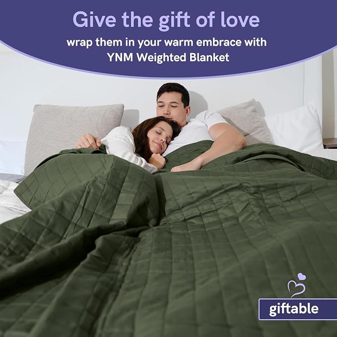 YnM Exclusive 40 lbs Weighted Blanket, Extra Heavy Cotton Bed Blanket - Image 7