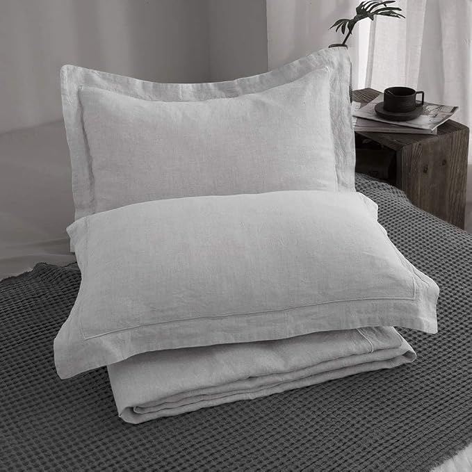 Simple&Opulence 100% French Flax Linen Duvet Cover Set - Image 7