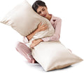 Love's cabin Satin Body Pillowcase 20x54, Cooling Pillow Cover by Lovescabin