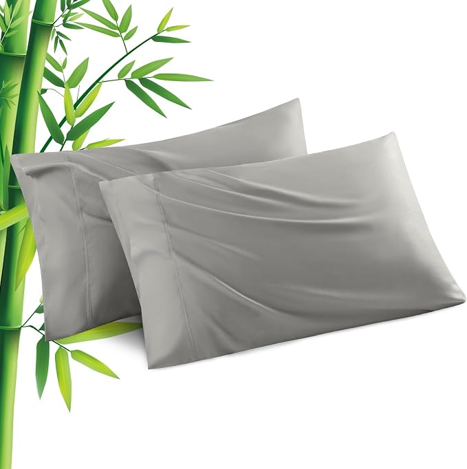 Pillowcases King Size 2 Pack, Cooling Viscose from Bamboo Pillow Cases by JamRest