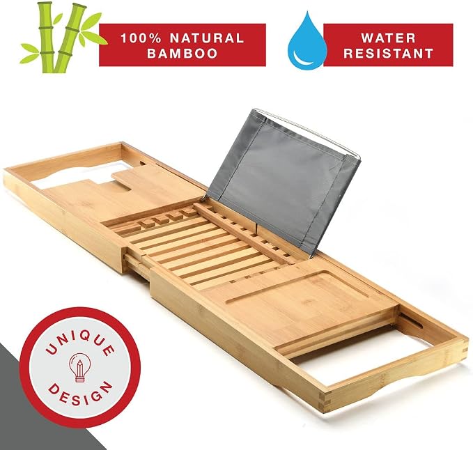 Luxury Foldable Bathtub Tray Caddy - Image 7