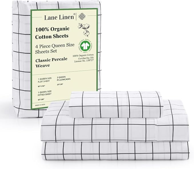 LANE LINEN Twin Sheet Set, 100% Organic Cotton Sheets Twin Size, Premium - Image 9