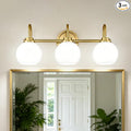 AKEZON Bathroom Light Fixtures 3-Light Brushed Gold Vanity Light, Modern by AKEZON