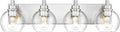 Bathroom Light Fixtures, 4 Light Brushed Nickel Vanity Light, 26 Inch Modern by Metwet