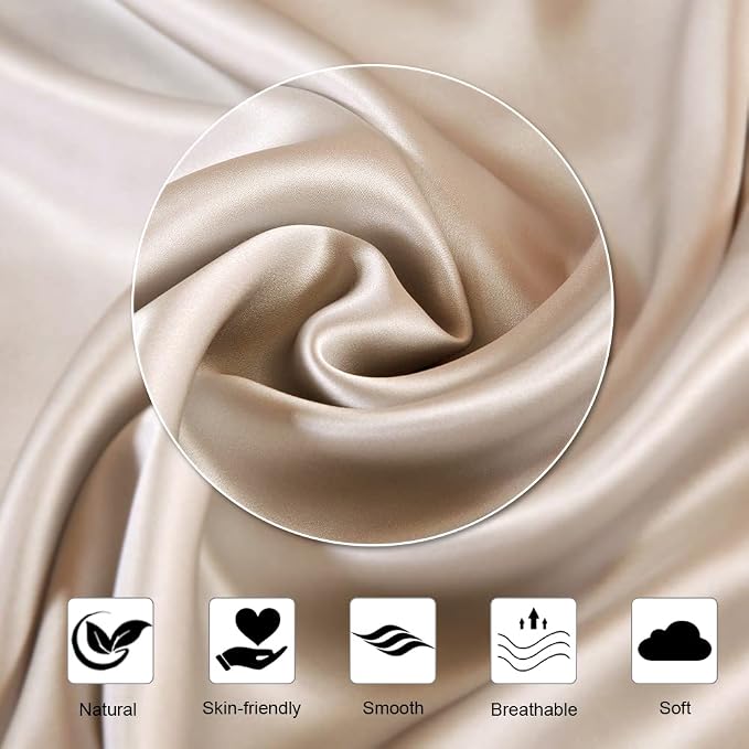 Ravmix Silk Pillow Cases with Zipper, 21momme Mulberry Silk Pillowcase - Image 7