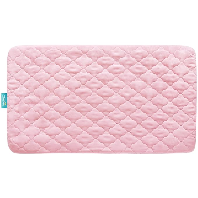 Mini Crib Mattress Protector Sheets Fitted Waterproof Mini Crib Mattress Pad - Image 3