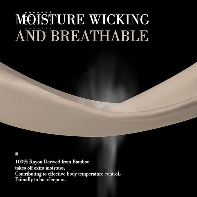 WishSmile Cooling Queen Pillow Cases Set of 2 Breathable Cool Silky Soft Rayon - Image 4