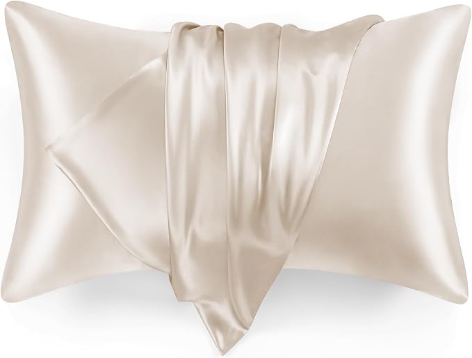 Love's cabin Satin Pillowcase Set of 2 Standard Size 20x26, Cooling Pillow by Lovescabin