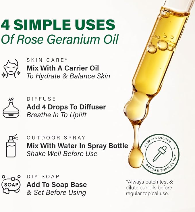 100% Pure Rose Geranium Oil - Image 6