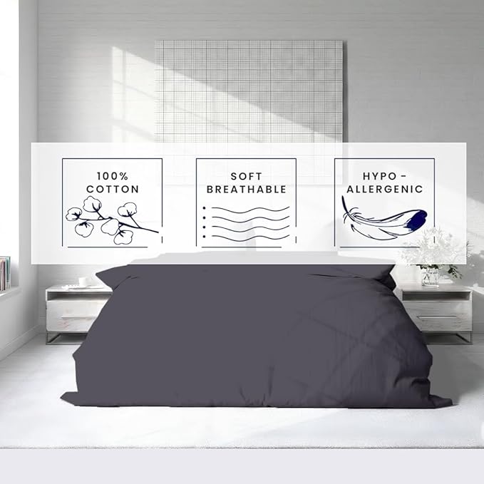 Kotton Culture 3 Pc 120"x120" Duvet Cover Set Super King Plus/Super Oversize - Image 6