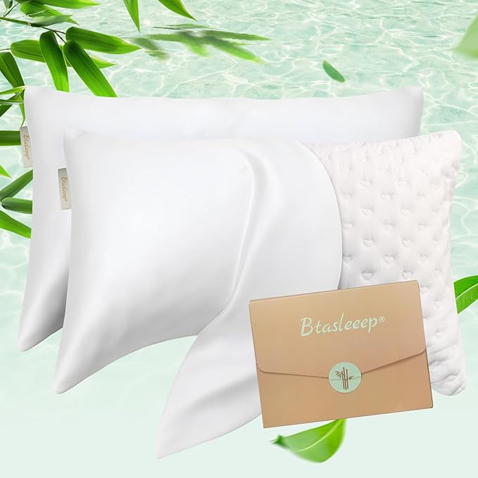 Cooling Curved Pillowcase for Side Sleeper Pillow by Btasleeephomeyland