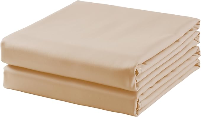 2-Pack Cotton King Flat Sheet Only, 600 Thread Count 100% Egyptian Cotton Top by ZaizaiHome