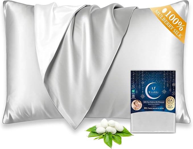 Utukky 100% Mulberry Silk Pillowcase 22 Momme by UTUKKY