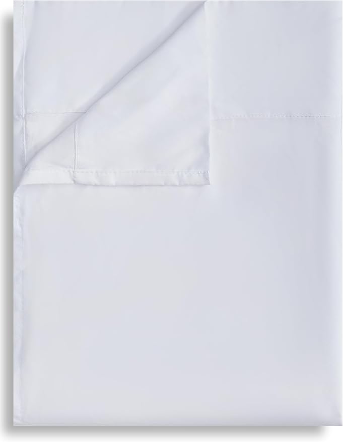 Twin Flat Sheet Only, 1 Pack White Top Bed Sheets, Soft Breathable Brushed by Culve