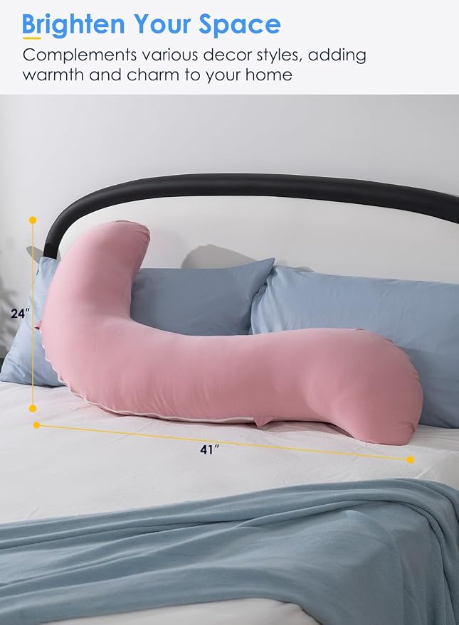 QUEEN ROSE Cooling Body Pillow, Full Body Support Pillow - Image 8