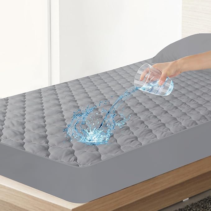 Twin Extra Long Mattress Protector Pad Waterproof Quilted, Breathable & Cooling - Image 6